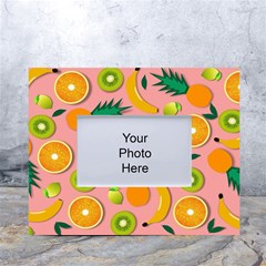 Fruits Tropical Pattern Design Art White Tabletop Photo Frame 4 x6  by Ravend