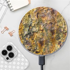 Rusty Orange Abstract Surface Wireless Fast Charger(white) by dflcprintsclothing