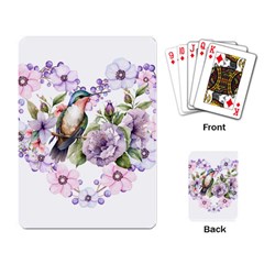 Hummingbird In Floral Heart Playing Cards Single Design (rectangle) by augustinet