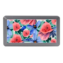 Classy Watercolor Flowers Memory Card Reader (mini) by GardenOfOphir