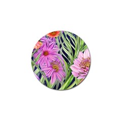 Cheerful Watercolors – Flowers Botanical Golf Ball Marker by GardenOfOphir