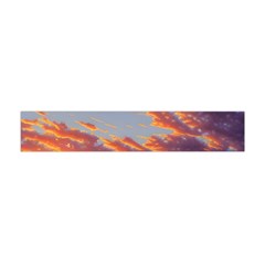 Summer Sunset Over Beach Premium Plush Fleece Scarf (mini) by GardenOfOphir