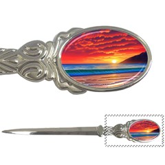 Sunset Over The Ocean Letter Opener by GardenOfOphir