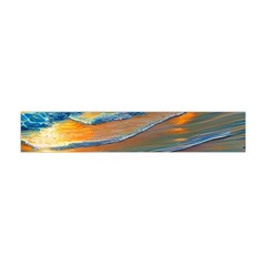 Modern Sunset Over The Ocean Premium Plush Fleece Scarf (mini) by GardenOfOphir