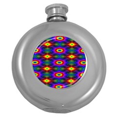 Colorfull Wallpaper Round Hip Flask (5 Oz) by artworkshop