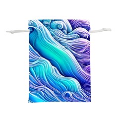 Ocean Waves In Pastel Tones Lightweight Drawstring Pouch (s) by GardenOfOphir