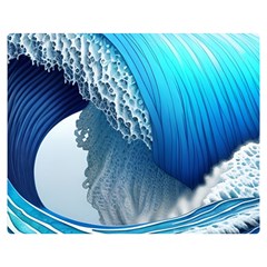 The Power Of The Ocean One Side Premium Plush Fleece Blanket (medium)