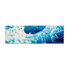 Abstract Blue Ocean Wave Ii Sticker (bumper) by GardenOfOphir