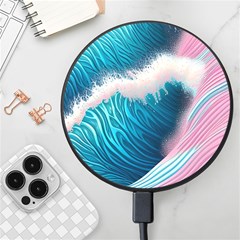 Pink Sea Water Wireless Fast Charger(black) by GardenOfOphir