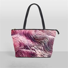 Abstract Pink Ocean Waves Classic Shoulder Handbag by GardenOfOphir