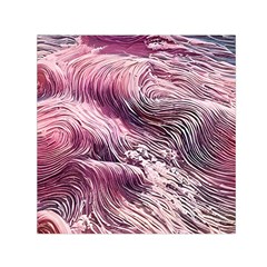 Abstract Pink Ocean Waves Square Satin Scarf (30  X 30 ) by GardenOfOphir