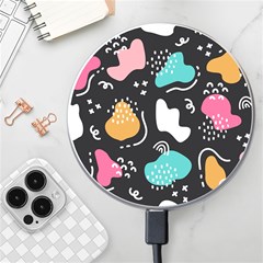 Art Patterns Design Wallpaper Background Print Wireless Fast Charger(white) by Ravend