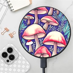 Enchanting Mushroom Enchantress Wireless Fast Charger(black) by GardenOfOphir