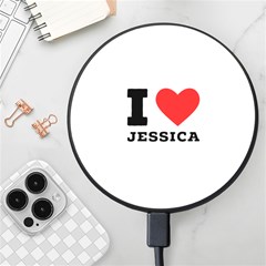 I Love Jessica Wireless Fast Charger(black) by ilovewhateva