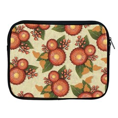 Flowers Leaves Pattern Flora Botany Drawing Art Apple Ipad 2/3/4 Zipper Cases by Ravend