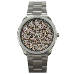 Mystic Geometry Abstract Print Sport Metal Watch Front