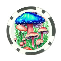 Light And Airy Mushroom Witch Artwork Poker Chip Card Guard by GardenOfOphir