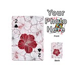 Red Hibiscus Flowers Art Playing Cards 54 Designs (Mini) Front - Spade2