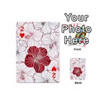 Red Hibiscus Flowers Art Playing Cards 54 Designs (Mini) Front - Heart2