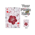 Red Hibiscus Flowers Art Playing Cards 54 Designs (Mini) Front - Heart7