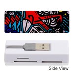 Multicolored Doodle Art Street Art Memory Card Reader (Stick) Front