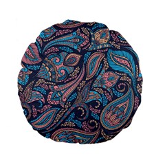 Background Ornament Paisley Standard 15  Premium Flano Round Cushions