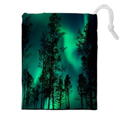 Aurora Northern Lights Celestial Magical Astronomy Drawstring Pouch (4xl) by Jancukart