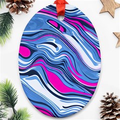 Fluid Art Pattern Ornament (oval)