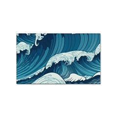 Waves Ocean Sea Pattern Water Tsunami Rough Seas Sticker (rectangular) by Pakemis