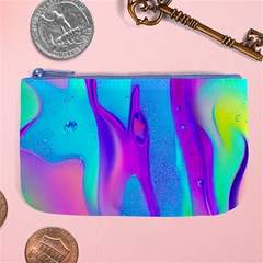 Colorful Abstract Fluid Art Pattern Large Coin Purse by GardenOfOphir