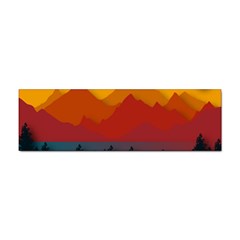 Mountain Forest Nature Scenery Art Mountains Sticker (bumper) by Wegoenart