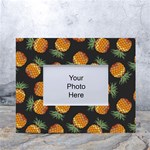 Pineapple Background Pineapple Pattern White Tabletop Photo Frame 4 x6  Front