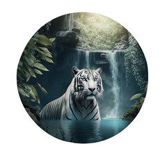 Tiger White Tiger Nature Forest Mini Round Pill Box (pack Of 5) by Jancukart