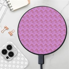 Violet Flowers Wireless Fast Charger(black) by Sparkle