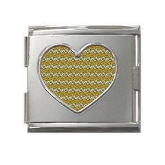 Pattern Mega Link Heart Italian Charm (18mm) by Sparkle