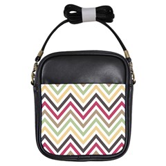 Colorful Chevron Girls Sling Bag by GardenOfOphir