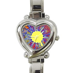 Explosion Big Bang Colour Structure Heart Italian Charm Watch by Semog4