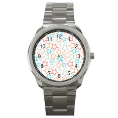 Background Pattern Texture Design Sport Metal Watch by Semog4