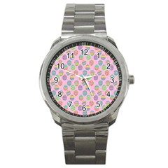 Egg Easter Eggs Pastel Digital Art Sport Metal Watch by Semog4