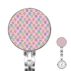 Egg Easter Eggs Pastel Digital Art Stainless Steel Nurses Watch by Semog4