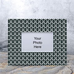 Pattern 233 White Tabletop Photo Frame 4 x6  by GardenOfOphir