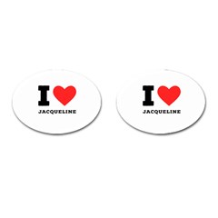 I Love Jacqueline Cufflinks (oval) by ilovewhateva