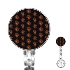 Pattern Floral Texture Icons Stainless Steel Nurses Watch by Semog4