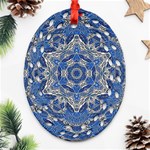 Mandala Rosette Kaleidoscope Abstract Background Oval Filigree Ornament (Two Sides) Back