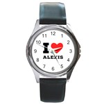 I love alexis Round Metal Watch Front