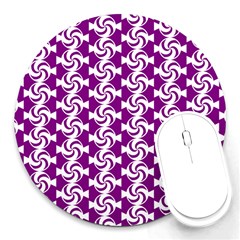 Candy Illustration Pattern Round Mousepad by GardenOfOphir