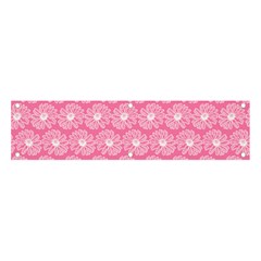 Pink Gerbera Daisy Vector Tile Pattern Banner And Sign 4  X 1  by GardenOfOphir