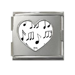 Music Is The Answer Phrase Concept Graphic Mega Link Heart Italian Charm (18mm) by dflcprintsclothing