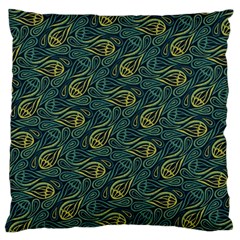 Pattern Abstract Green Texture Standard Premium Plush Fleece Cushion Case (one Side)