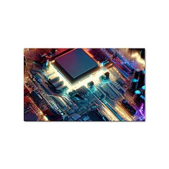 Ai Generated Motherboard City Technology Tech Cpu Sticker (rectangular) by Jancukart